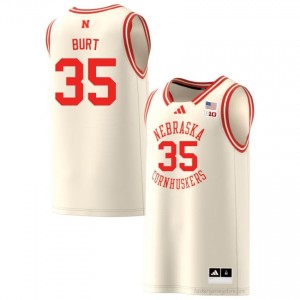 Cornhuskers Henry Burt #35 Cream Men Basketball Gameday Jersey Officially Licensed NCAA 11360697