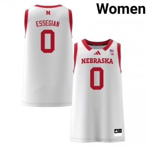 Nebraska Cornhuskers Connor Essegian #0 White College Jersey - Premium Women Basketball 90694849