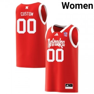 Custom #00 Nebraska Cornhuskers Red Women Basketball College Jersey 2025-2026 Stitched 81645096