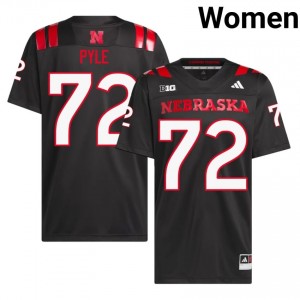 Nebraska Huskers Gibson Pyle #72 Black Women Football Gameday Jersey Officially Licensed NCAA 89814337