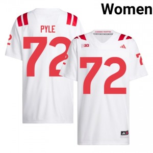 Gibson Pyle Nebraska Cornhuskers #72 University Football Jersey 2026-27 Women White Adidas Swingman 20573491