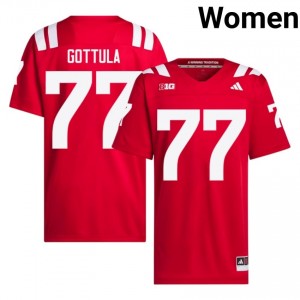Gunnar Gottula #77 Nebraska Huskers Scarlet Women Football College Jersey 2026-2027 Stitched 28975383