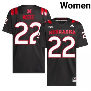Isaiah Mozee #22 Nebraska Cornhuskers Black Women Football College Jersey 2026-2027 Stitched 18267816