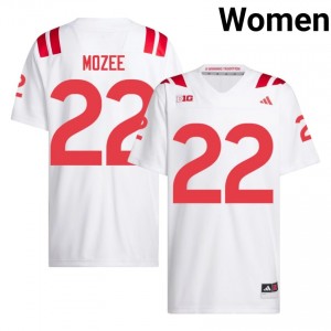 NU Huskers Isaiah Mozee #22 White Women Football Gameday Jersey Officially Licensed NCAA 70796024