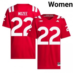 Isaiah Mozee Nebraska Huskers #22 University Football Jersey 2026-27 Women Scarlet Adidas Swingman 76750855