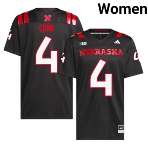 Authentic Stitched Jamir Conn Nebraska Cornhuskers #4 Black Women High School Football 2026-27 Jersey 65869545