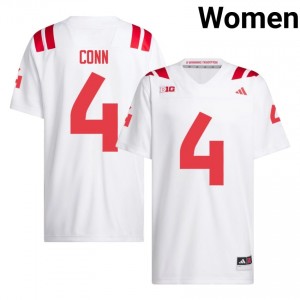 Jamir Conn #4 Nebraska White Women Football College Jersey 2026-2027 Stitched 10804939