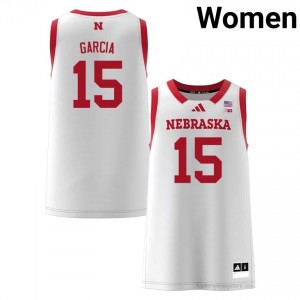 Authentic Stitched Jared Garcia Huskers #15 White Women University Basketball Jersey 2025-26 65442553