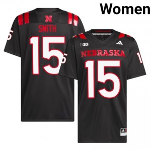 Nebraska Keelan Smith #15 Black Women Football Gameday Jersey Officially Licensed NCAA 53872196
