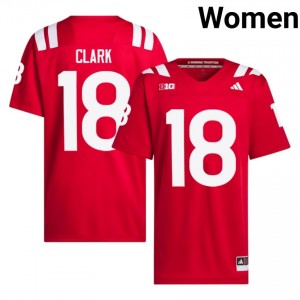 Authentic Stitched Quinn Clark Cornhuskers #18 Scarlet Women High School Football 2026-27 Jersey 61789295