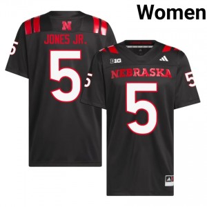 Nebraska Cornhuskers Anthony Jones Jr. #5 Black Women Football Gameday Jersey Officially Licensed NCAA 58113335