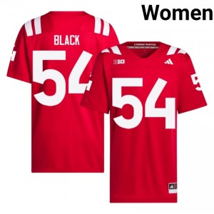 Brendan Black NU Huskers #54 University Football Jersey 2026-27 Women Scarlet Adidas Swingman 21805257