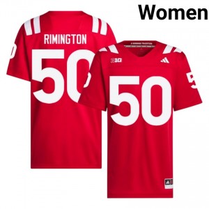 Dave Rimington Nebraska Huskers #50 University Football Jersey 2026-27 Women Scarlet Adidas Swingman 66759535