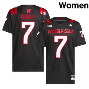 Authentic Stitched Eric Crouch NU Huskers #7 Black Women High School Football 2026-27 Jersey 73600939