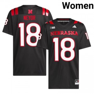 Nebraska Isaiah Neyor #18 Black NCAA Jersey - Premium Women Football 85950120