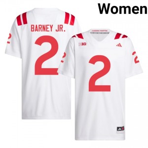 Authentic Stitched Jacory Barney Jr. Nebraska #2 White Women High School Football 2026-27 Jersey 97698611