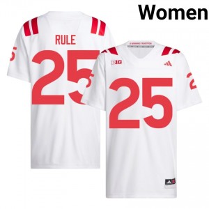Nebraska Cornhuskers Jamal Rule #25 White NCAA Jersey - Premium Women Football 65916121
