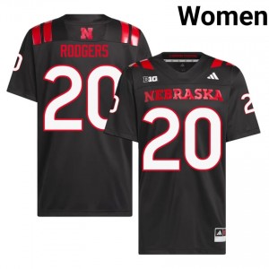 Johnny Rodgers Nebraska Cornhuskers #20 University Football Jersey 2026-27 Women Black Adidas Swingman 92181655