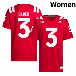 Nebraska Kwazi Gilmer #3 Scarlet Women Football Gameday Jersey Officially Licensed NCAA 43395343