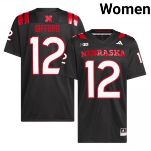 NU Huskers Luke Gifford #12 Black Women Football Gameday Jersey Officially Licensed NCAA 82097190