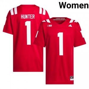 Nyziah Hunter Nebraska Cornhuskers #1 University Football Jersey 2026-27 Women Scarlet Adidas Swingman 19656440