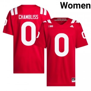 NU Huskers Owen Chambliss #0 Scarlet Women Football Gameday Jersey Officially Licensed NCAA 39523133