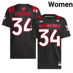 Authentic Stitched Owen Stoudmire Nebraska Cornhuskers #34 Black Women High School Football 2026-27 Jersey 32457091