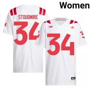 Owen Stoudmire #34 NU Huskers White Women Football College Jersey 2026-2027 Stitched 47429511