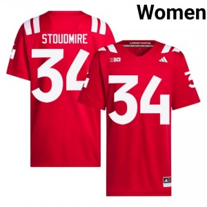 Nebraska Huskers Owen Stoudmire #34 Scarlet Women Football Gameday Jersey Officially Licensed NCAA 53929252