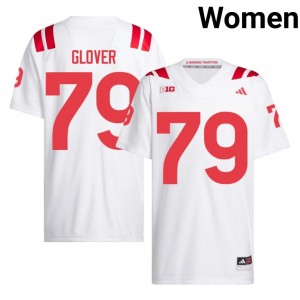 Nebraska Rich Glover #79 White NCAA Jersey - Premium Women Football 77718360