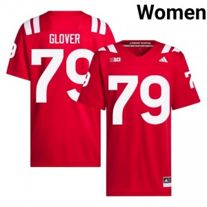 Authentic Stitched Rich Glover Cornhuskers #79 Scarlet Women High School Football 2026-27 Jersey 51242021