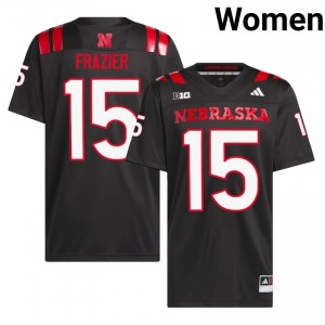 Nebraska Tommie Frazier #15 Black Women Football Gameday Jersey Officially Licensed NCAA 31004110