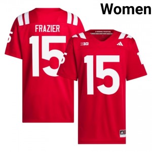 NU Huskers Tommie Frazier #15 Scarlet NCAA Jersey - Premium Women Football 10068954