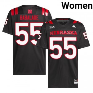 NU Huskers Tree Babalade #55 Black Women Football Gameday Jersey Officially Licensed NCAA 84250463