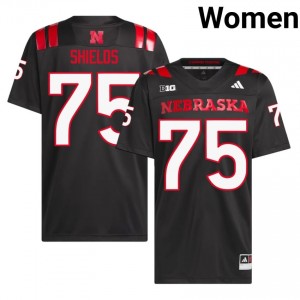 Nebraska Huskers Will Shields #75 Black NCAA Jersey - Premium Women Football 10884949
