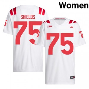 Authentic Stitched Will Shields Nebraska Cornhuskers #75 White Women High School Football 2026-27 Jersey 59949833