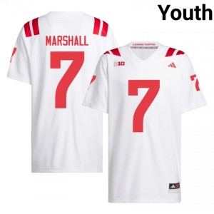 Nebraska Cornhuskers Andrew Marshall #7 White NCAA Jersey - Premium Youth Football 58062310