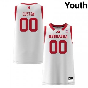 Nebraska Cornhuskers Custom #00 White Youth Basketball Gameday Jersey Officially Licensed NCAA 11432279