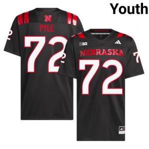 Nebraska Huskers Gibson Pyle #72 Black NCAA Jersey - Premium Youth Football 59176862