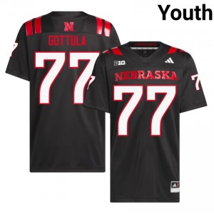 Gunnar Gottula #77 Cornhuskers Black Youth Football College Jersey 2026-2027 Stitched 54043022
