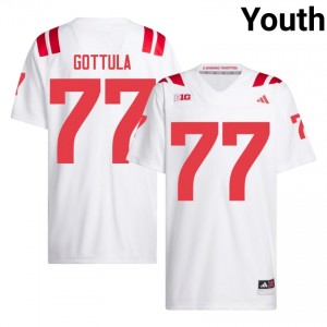 NU Huskers Gunnar Gottula #77 White Youth Football Gameday Jersey Officially Licensed NCAA 28755432