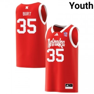 Henry Burt Cornhuskers #35 NCAA Basketball Jersey 2025-26 Youth Red Adidas Swingman 19371533