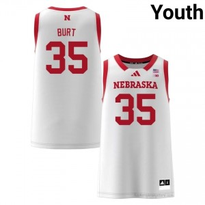 Huskers Henry Burt #35 White Youth Basketball Gameday Jersey Officially Licensed NCAA 13331300
