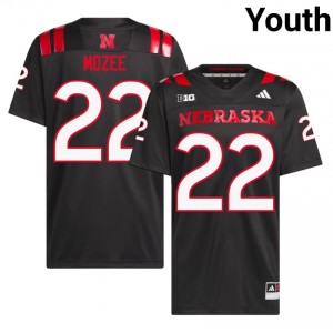 Isaiah Mozee Cornhuskers #22 University Football Jersey 2026-27 Youth Black Adidas Swingman 54795966