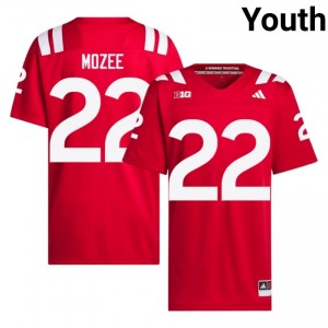 Authentic Stitched Isaiah Mozee Nebraska Huskers #22 Scarlet Youth High School Football 2026-27 Jersey 24761638