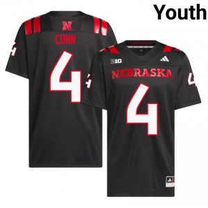 Nebraska Cornhuskers Jamir Conn #4 Black Youth Football Gameday Jersey Officially Licensed NCAA 16796648