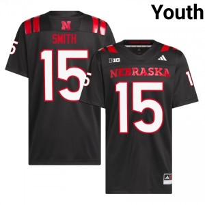 NU Huskers Keelan Smith #15 Black NCAA Jersey - Premium Youth Football 92092909