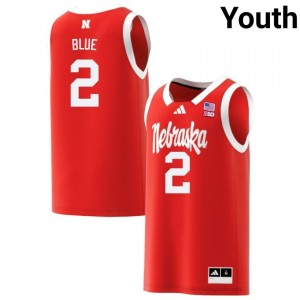 Cornhuskers Kendall Blue #2 Red NCAA Jersey - Premium Youth Basketball 78813654