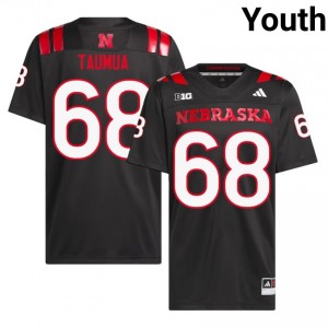 Preston Taumua Nebraska Cornhuskers #68 University Football Jersey 2026-27 Youth Black Adidas Swingman 84937369