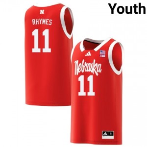 Quentin Rhymes #11 Huskers Red Youth Basketball University Jersey 2025-2026 Stitched 56820369